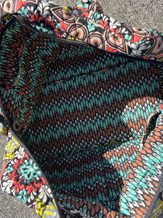 Vera Bradley WeekenderSierraQuilted Travel Bag with Multicolor Floral Medallions - Picture 6 of 9